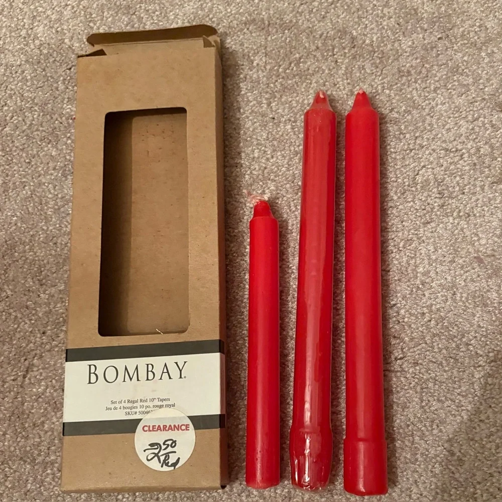 Bombay Red Taper Candles